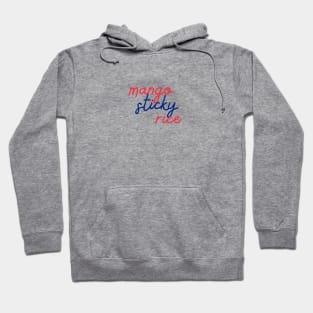 mango sticky rice - Thai red and blue - Flag color Hoodie